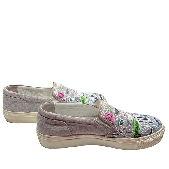 Kenzo Multicolor Embroidered Tiger Slip-On Sneakers 36 - Picture 3 of 7